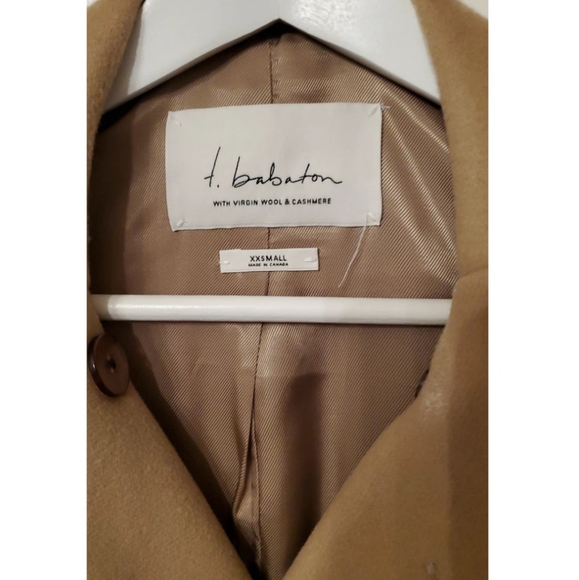 T. babaton beige wool and cashmere coat - Picture 2 of 4